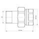 Згін американка 3/4 прямий Koer KR.341 (KR0132) KR0132 фото 4