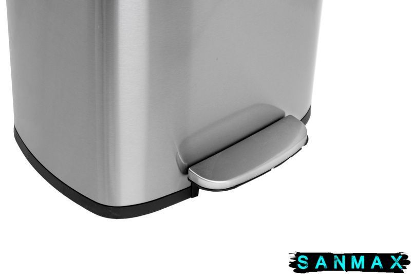 Відро для сміття з плавним закриттям прямокутне Mixxus Bevel-TC0112 SS Color 12л колір наржавійка (MI7087) MI7087 фото