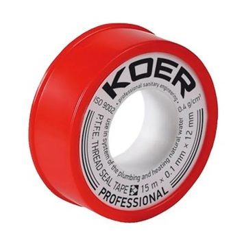 Фум стрічка для води Koer ST-01 15M*0.1mm*12mm (KR0119) KR0119 фото