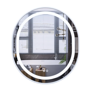 Дзеркало Mixxus Premium Ellipse MV05-80x70-Reverse Білий (Led Touch, Anti-fog, димер (3-6kK)) (MP6645) MP6645 фото