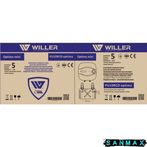 Бойлер Willer 10л PU10R Optima Mini "Під мийку" мокрий тен 1,5 кВт (PU10R New optima mini) PU10R New optima mini фото