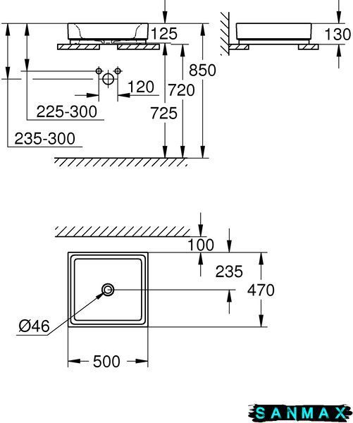 Раковина-чаша 50 Grohe Cube Ceramic (3948100H) 3948100H фото