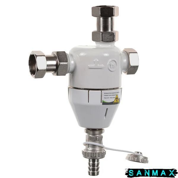 Сепаратор бруду з магнітом для котла Roho R680-075W - 3/4" (білий) (RO0158) RO0158 фото