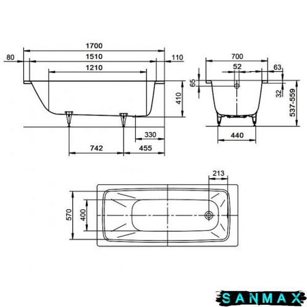 Ванна металева Kaldewei Cayono 170x70 mod 749 274900010001 фото