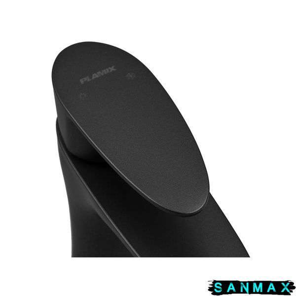 Змішувач для умивальника Plamix CEZAR-001 SET Matte Чорний PM0662 фото