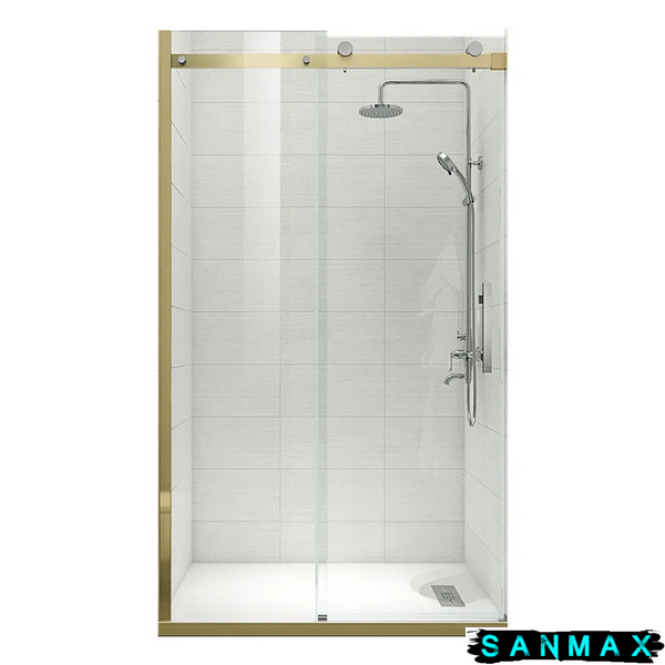 Двері в нішу Koer SR SD01-120x200-TR-12 прозоре скло Easy Clean 8мм, матове золото (KR5377) KR5377 фото