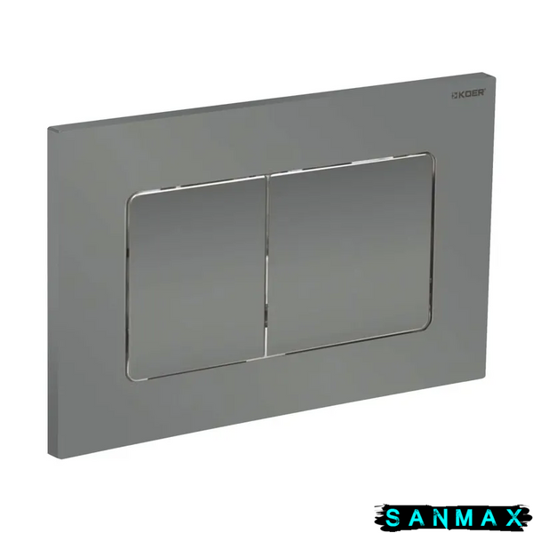 Панель змиву пластикова механіка Koer KT-0602-07 Квадратна Графіт (R5183) KR5183 фото