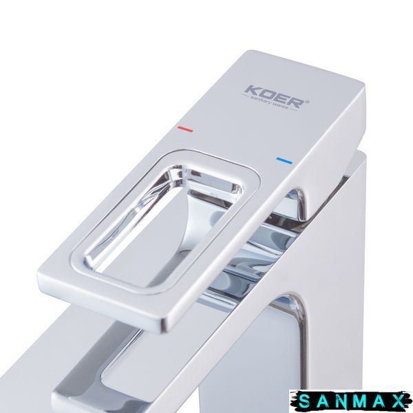 Змішувач для умивальника високий, хром Koer KB-11009-01 (KR3500) KR3500 фото