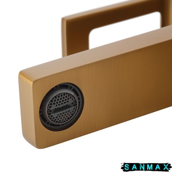 Змішувач для умивальника Haiba Kant 001 Brushed Gold (HB9605) HB9605 фото