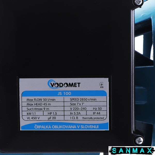 Насос поверхневий відцентровий Vodomet JS100, корпус нерж. сталь (VO0020) VO0020 фото