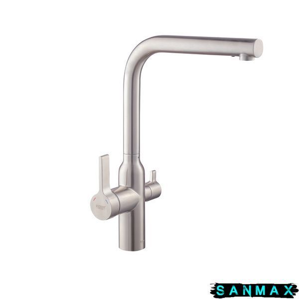 Змішувач для кухні на дві води Koer KI-72020-02 Нерж (KR4797) KR4797 фото