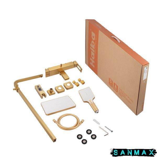 Душова система зі змішувачем Haiba Kant 009-J Brushed Gold Золото (HB9606) HB9606 фото