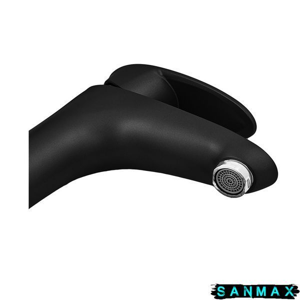 Змішувач для умивальника Plamix CEZAR-001 SET Matte Чорний PM0662 фото