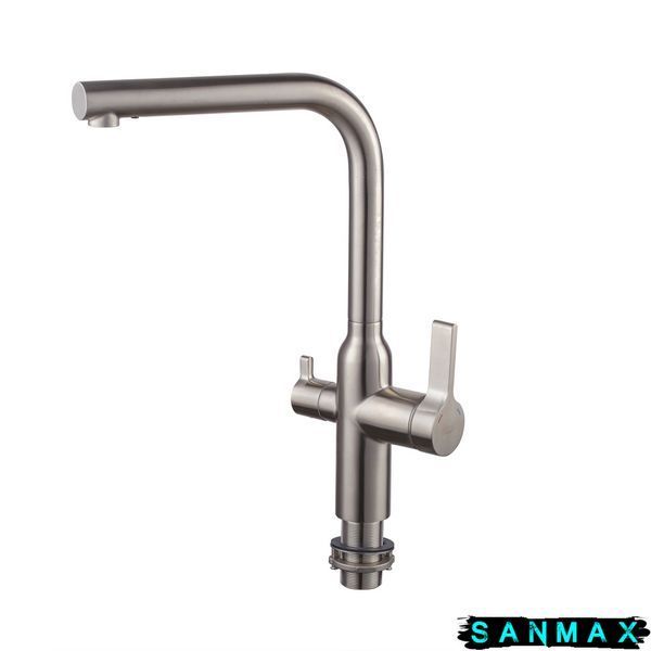 Змішувач для кухні на дві води Koer KI-72020-02 Нерж (KR4797) KR4797 фото