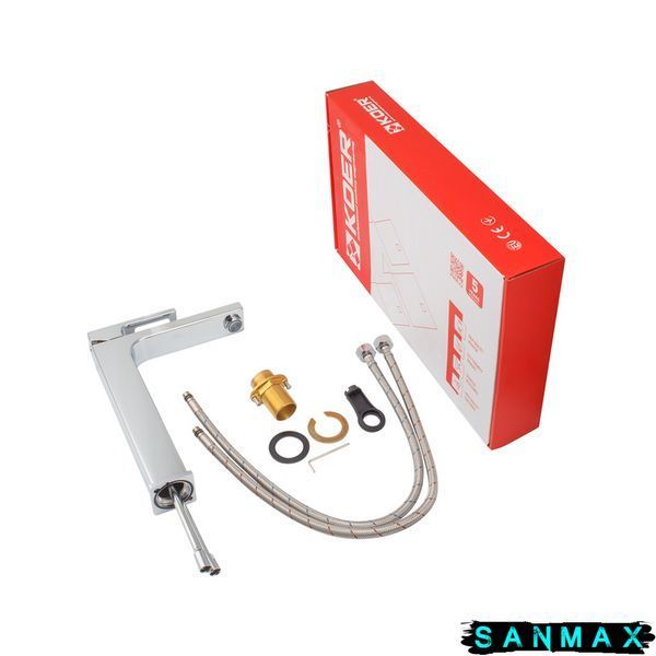 Змішувач для умивальника високий, хром Koer KB-11009-01 (KR3500) KR3500 фото