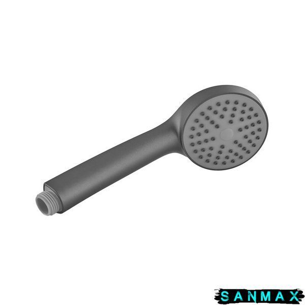 Змішувач для ванни Plamix Cezar-009 Euro Set Графіт, зі шлангом, лійкою та кронштейном (PM0694) PM0694 фото