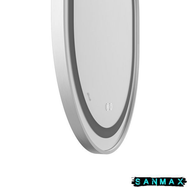 Дзеркало Mixxus Premium Ellipse MV05-80x70-Reverse Білий (Led Touch, Anti-fog, димер (3-6kK)) (MP6645) MP6645 фото