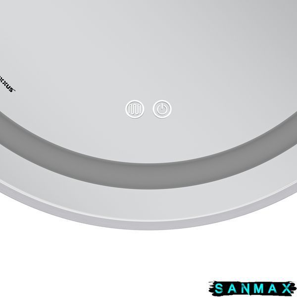 Дзеркало Mixxus Premium Ellipse MV05-80x70-Reverse Білий (Led Touch, Anti-fog, димер (3-6kK)) (MP6645) MP6645 фото