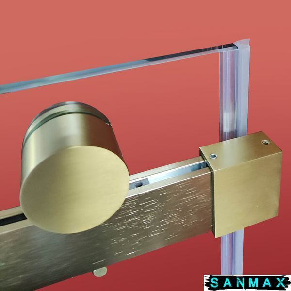Двері в нішу Koer SR SD01-120x200-TR-12 прозоре скло Easy Clean 8мм, матове золото (KR5377) KR5377 фото
