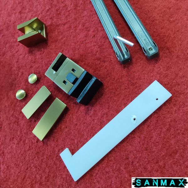 Двері в нішу Koer SR SD01-120x200-TR-12 прозоре скло Easy Clean 8мм, матове золото (KR5377) KR5377 фото