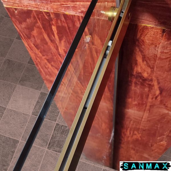 Двері в нішу Koer SR SD01-120x200-TR-12 прозоре скло Easy Clean 8мм, матове золото (KR5377) KR5377 фото