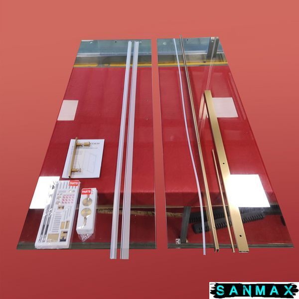Двері в нішу Koer SR SD01-120x200-TR-12 прозоре скло Easy Clean 8мм, матове золото (KR5377) KR5377 фото