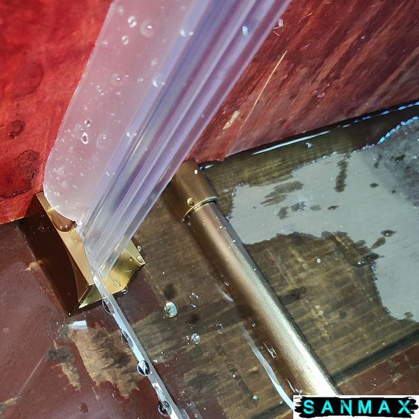 Двері в нішу Koer SR SD01-120x200-TR-12 прозоре скло Easy Clean 8мм, матове золото (KR5377) KR5377 фото