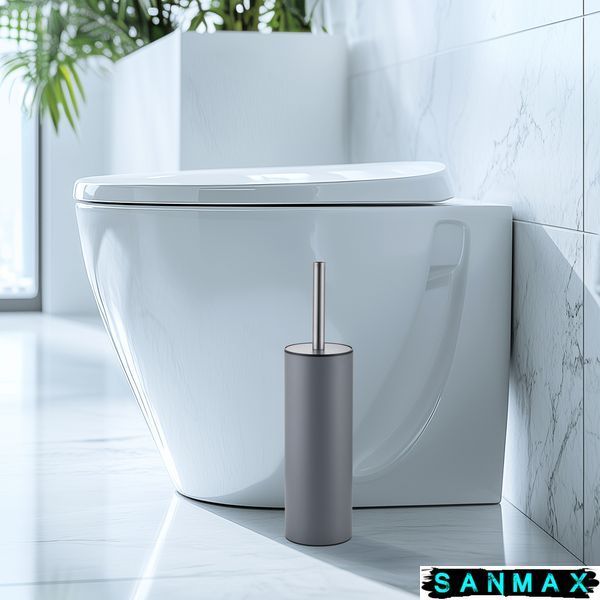 Йоршик для унітазу підлоговий Mixxus Premium Ellipse-TB0201 Графіт (MI7068) MI7068 фото