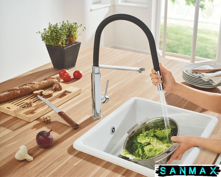 Змішувач для кухні з гнучким виливом Grohe Concetto new (31491000) 31491000 фото