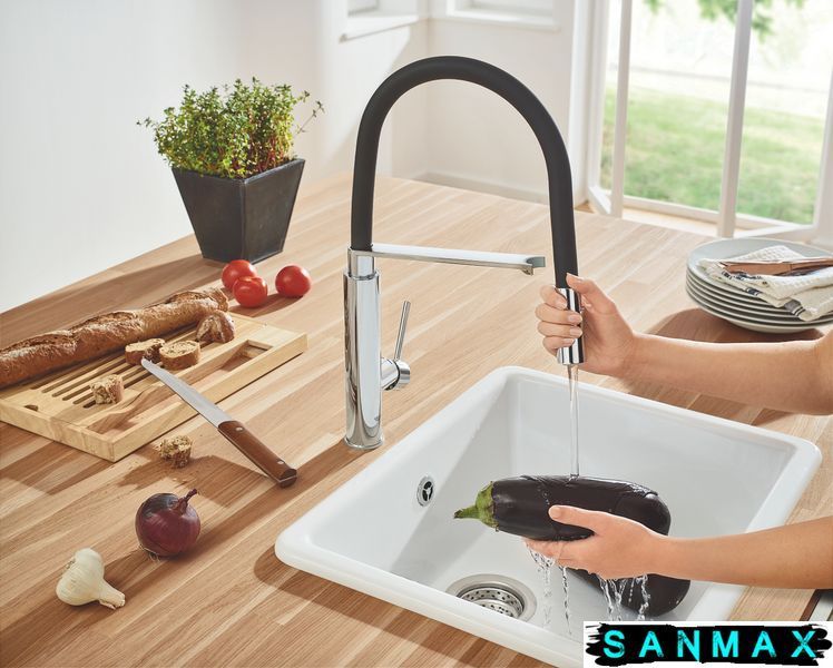 Змішувач для кухні з гнучким виливом Grohe Concetto new (31491000) 31491000 фото