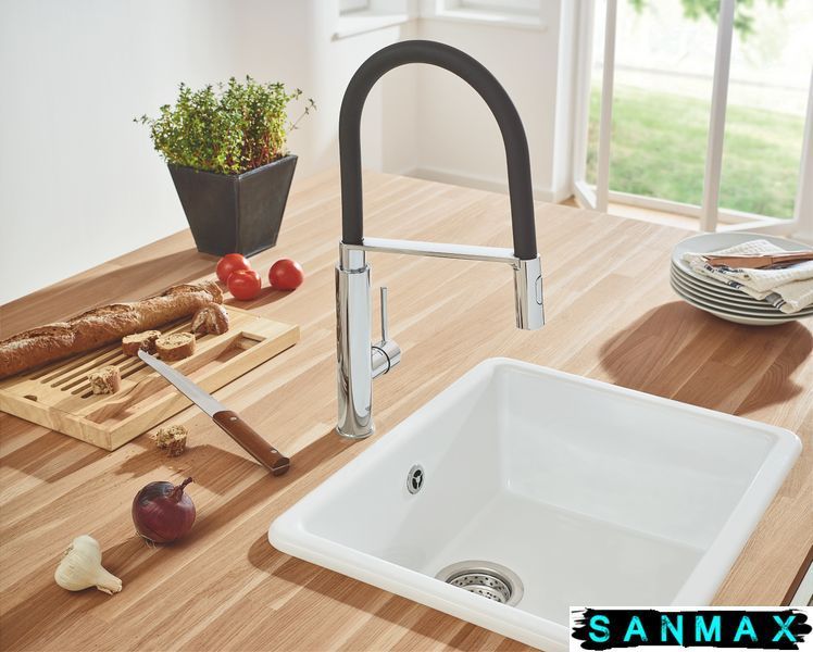 Змішувач для кухні з гнучким виливом Grohe Concetto new (31491000) 31491000 фото