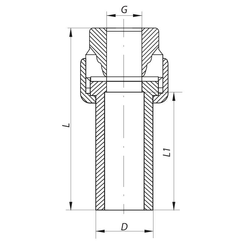 Розбірне різьбове з'єднання ВР 25x3/4F PPR Koer K0235.PRO 35/210 (KP2600) KP2600 фото