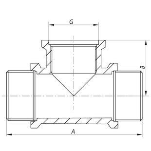 Трійник нікельований 1/2 ЗВЗ Koer KF.T06MFM (KF0070) KF0070 фото