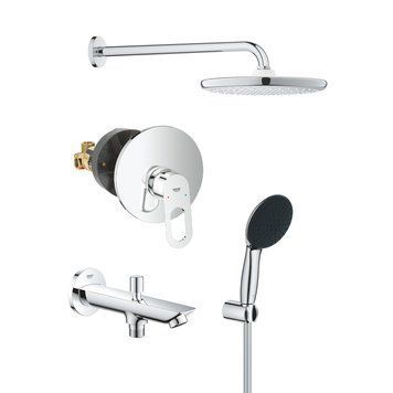 Вбудована душова система Grohe Vitalio Start 250 з виливом для ванни та змішувачем Bauloop UA290810R3 UA290810R3 фото