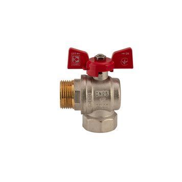 Кран кульовий 1 БГШ Вода Koer KR.208 КУТОВИЙ Червоний метелик (KR2807) KR2807 фото
