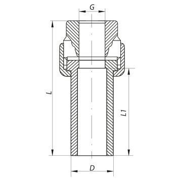 Розбірне різьбове з'єднання ВР 32x1F PPR Koer K0236.PRO 20/120 (KP2601) KP2601 фото