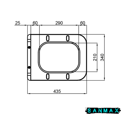 Кришка для унітазу Mixxus Seat Cover Quadro-2003 з мікроліфтом 430х338х35mm (MI6689) MI6689 фото
