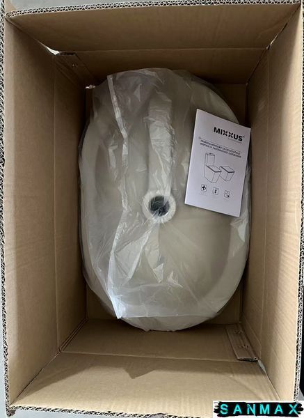 Раковина врізна на стільницю Mixxus Premium Ellipse-1601 600х400х190mm з переливом (MP6569) MP6569 фото