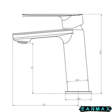 Змішувач для умивальника Perla Jack Хром (PBZ6303) PBZ6303 фото