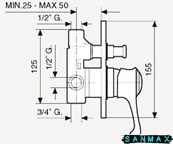 Змішувач Emmevi Tiffany для ванни граніт скритий GBE6019 GBE6019 фото