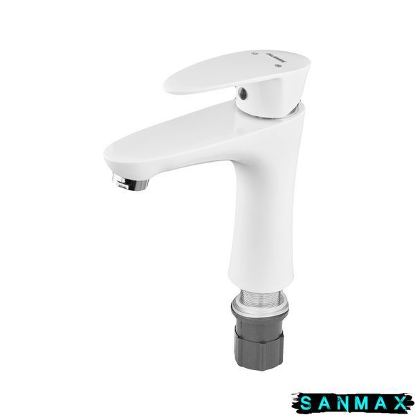 Змішувач для умивальника Plamix CEZAR-001 SET Білий PM0661 фото