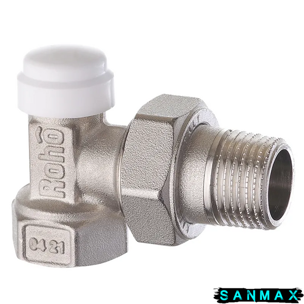 Кран радіаторний 1/2 кутовий нижній Roho R5250-050 (30/120) (RO0132) RO0132 фото