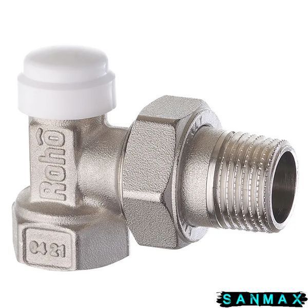 Кран радіаторний 1/2 кутовий нижній Roho R5250-050 (30/120) (RO0132) RO0132 фото