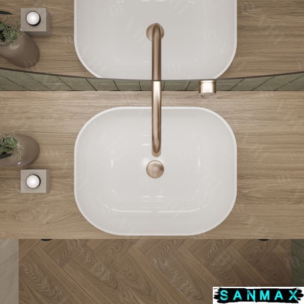 Умивальник (раковина) VBI BERGAMO WHITE накладний VBI-012500 фото
