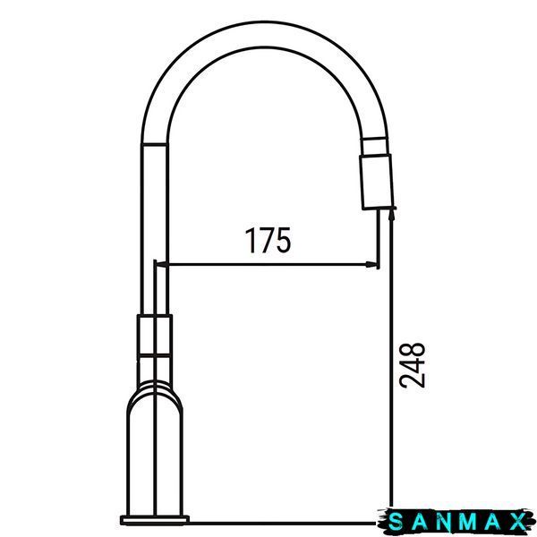 Змішувач для кухні з сірим силіконовим виливом Koer KB-70029-01 Хром (KR5486) KR5486 фото
