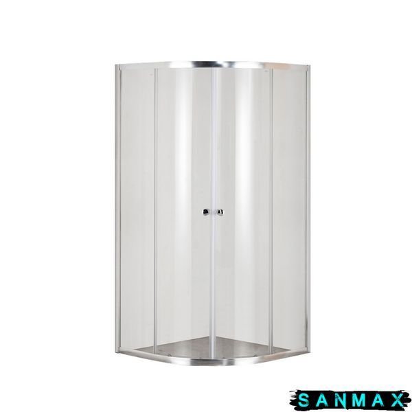 Душова кабіна без піддону Mixxus Plain SC01-90x90x185-TR Хром прозоре скло 4мм (MI6899) MI6899 фото