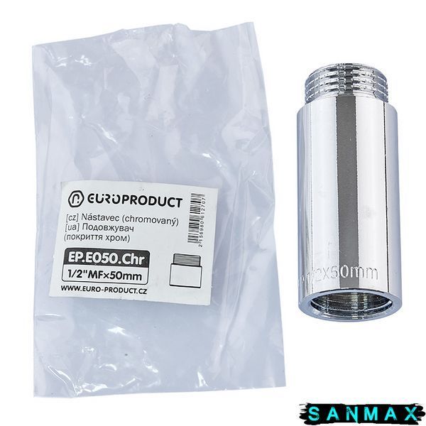 Подовжувач Europroduct EP.E050.Chr - 1/2"MF-50мм хром (EP6127) EP6127 фото