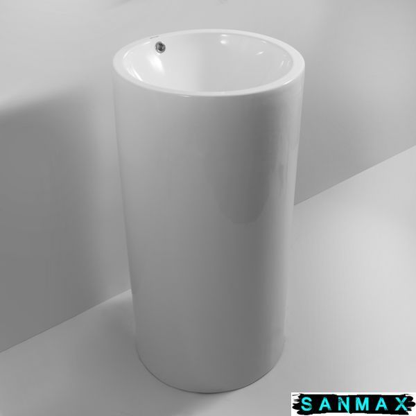 Умивальник моноблок Mixxus Premium Ellepse-1101 460х460х855mm з отвором під змішувач та переливом (MP6573) MP6573 фото