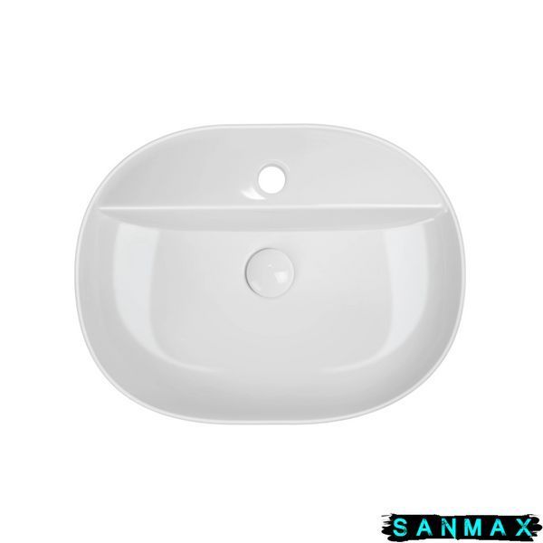 Раковина накладна Mixxus Premium ELLIPSE-0203 510х375х120mm з отвором під змішувач (MP6678) MP6678 фото