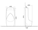 Пісуар підлоговий Mixxus Premium Bevel-0902 440x320x970mm з краном для пісуара (MP6666) MP6666 фото 2